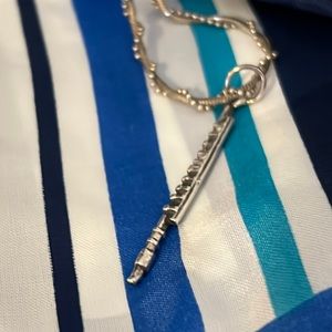 Vintage Sterling Silver flute pendant + ball/box sterling silver chain necklace